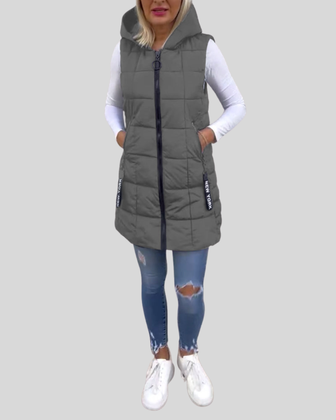 Modehus | Vatteret Vest med Hætte