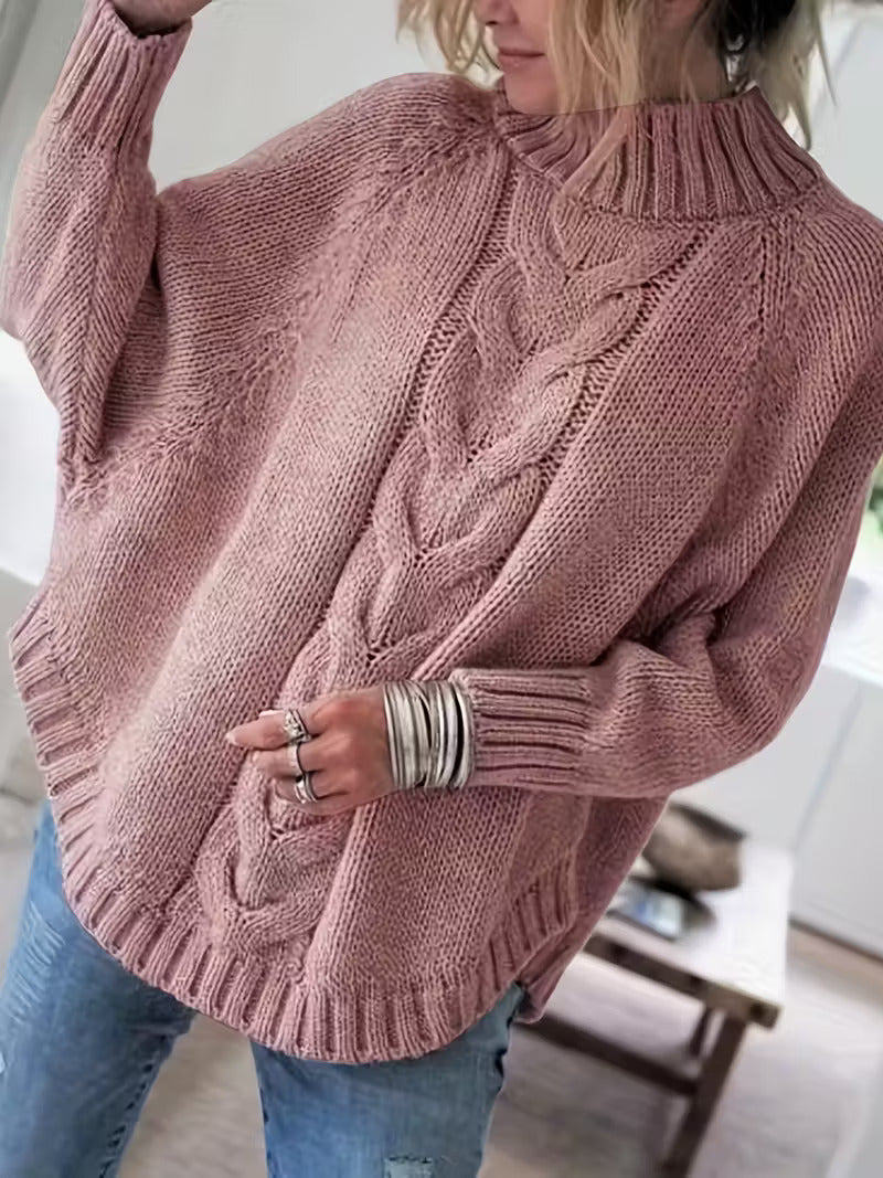 Pamella - Kabelstrikket Oversized Sweater