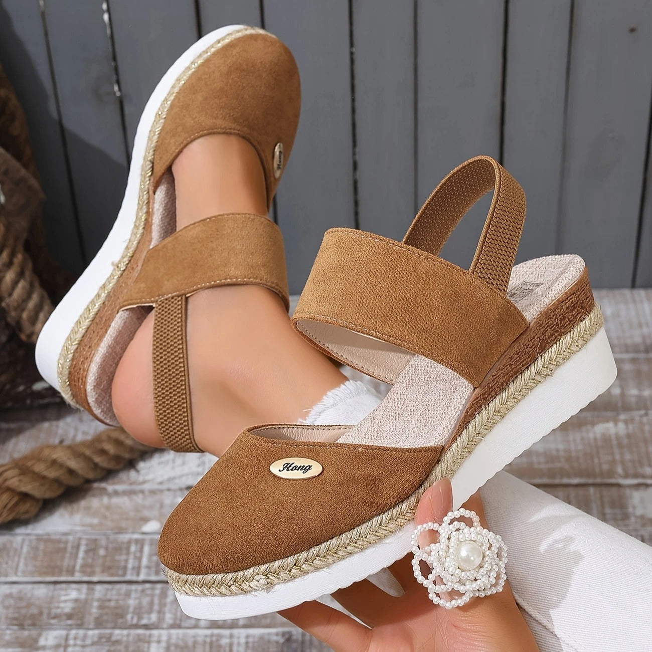 FREYJA™ | Antonia - Ortopediska Sandaler med Platå, Ventilerande och Avslappnade