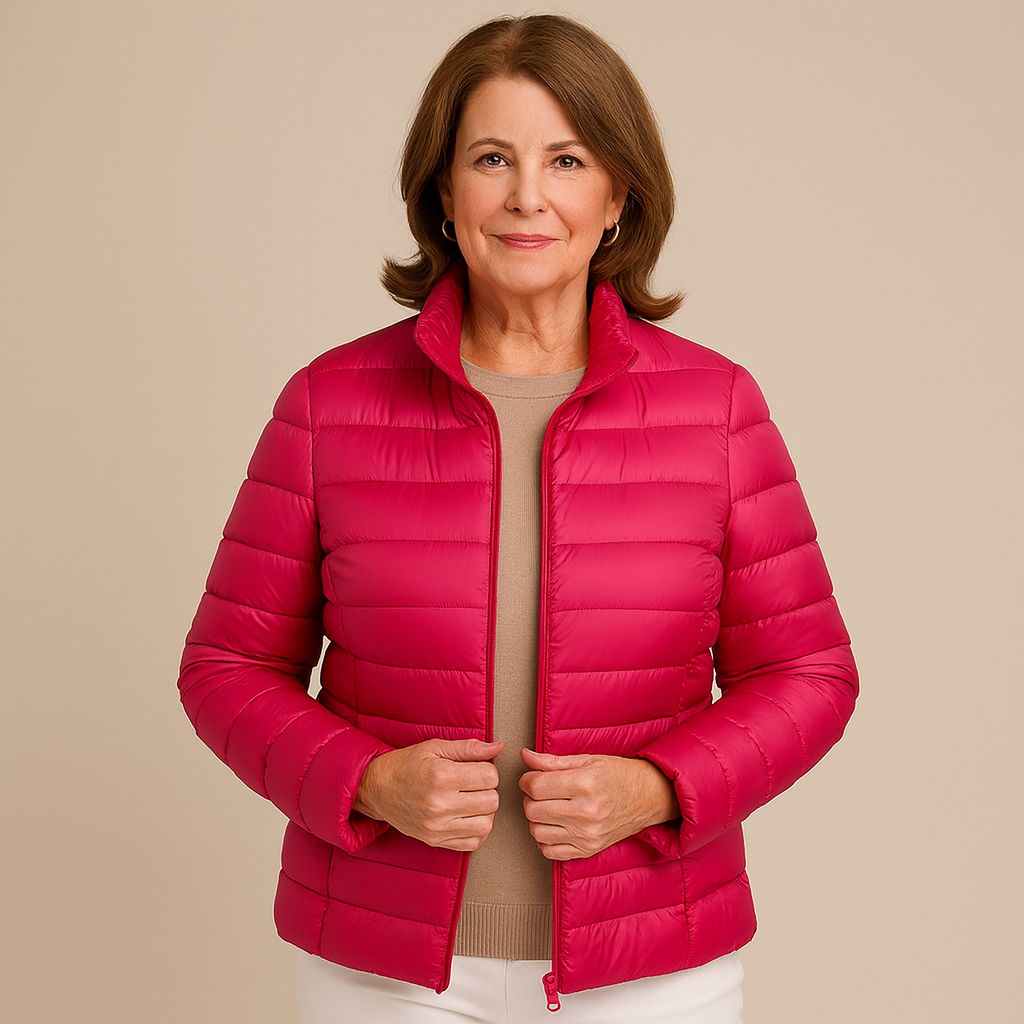 Aurora - Ny Ultralätt Jacka med Vita Ankfjädrar