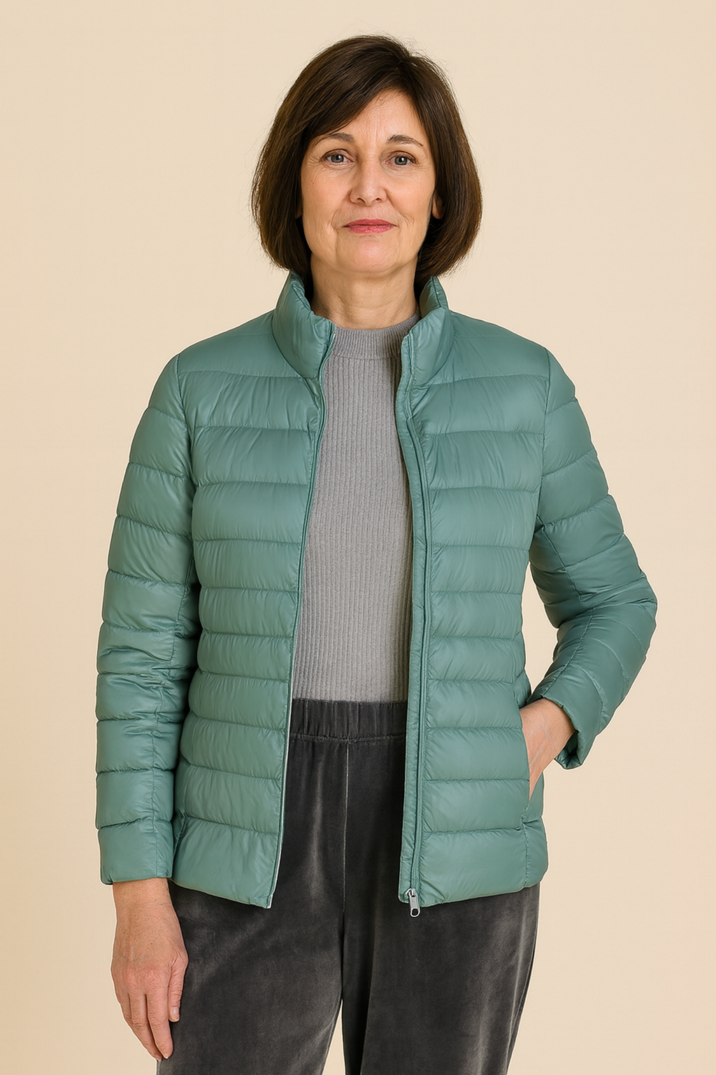 Aurora - Ny Ultralätt Jacka med Vita Ankfjädrar