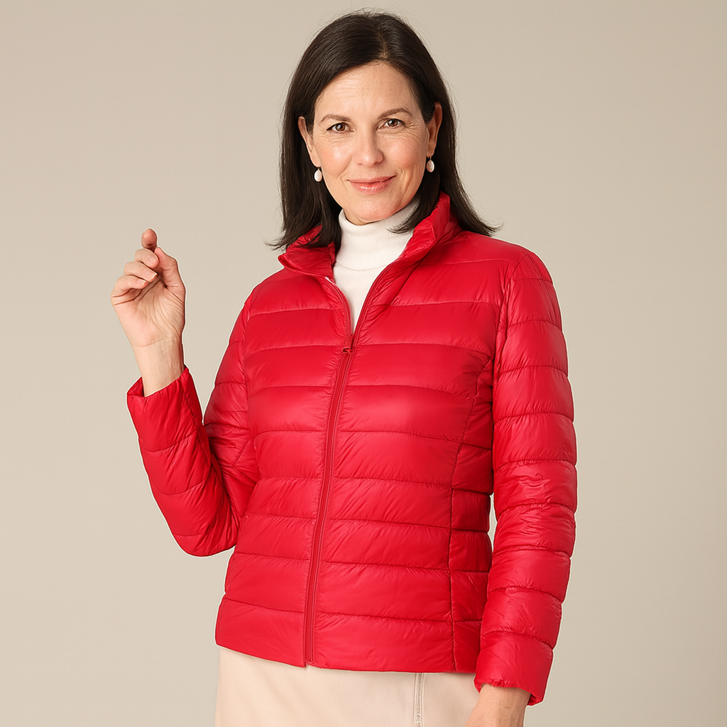 Aurora - Ny Ultralätt Jacka med Vita Ankfjädrar