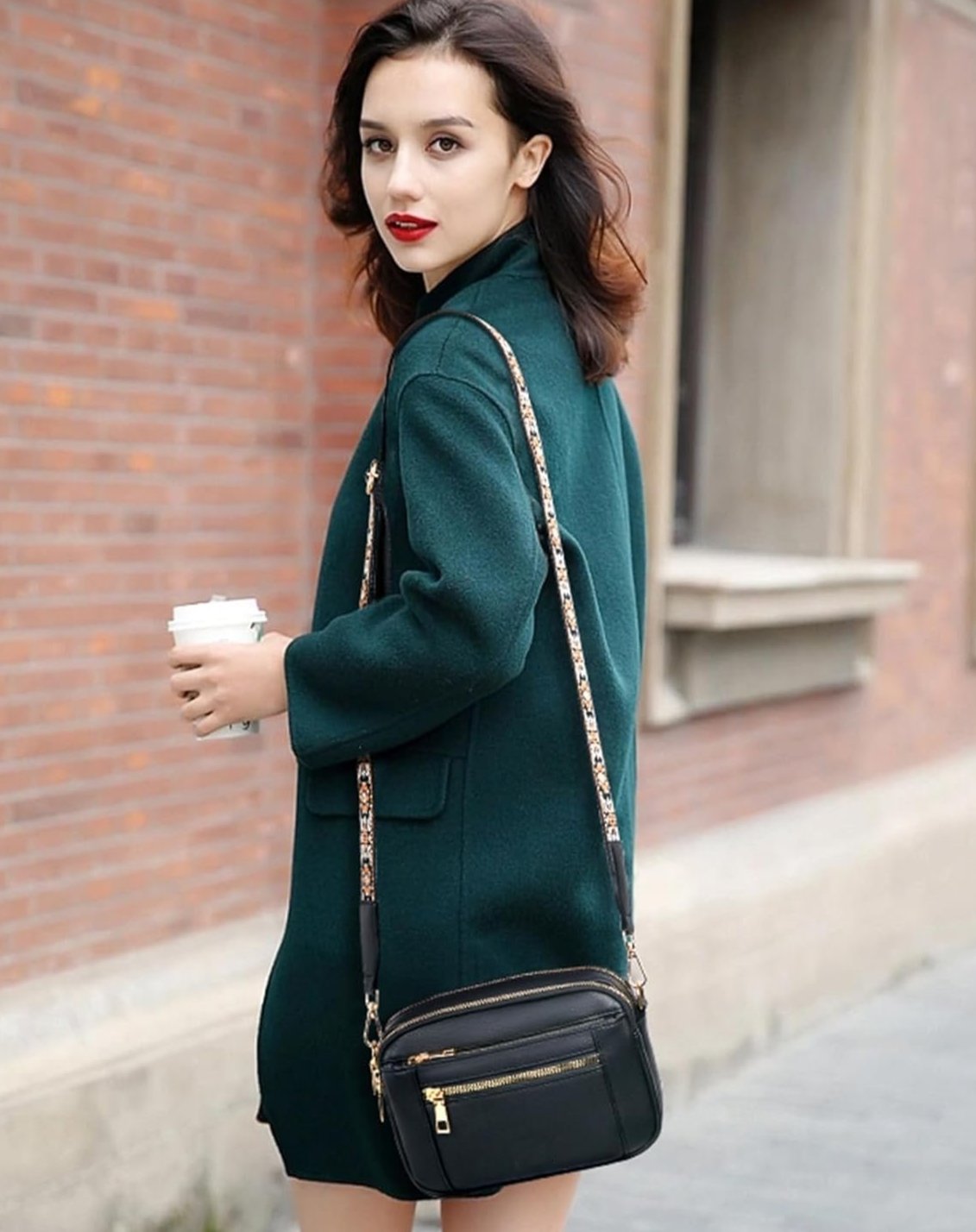 Erikka | Elegant crossbody-väska med mönstrad justerbar rem