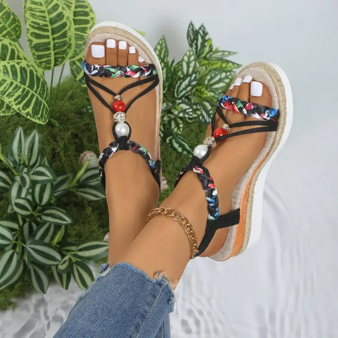 FREYJA™ - Bekväma & Stilrena Kilklackssandaler