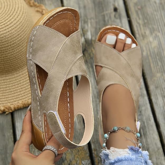 FREYJA™ - Ultimata Bekväma Ortopediska Kilklackssandaler