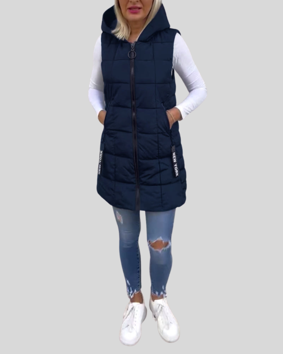 Modehus | Vatteret Vest med Hætte