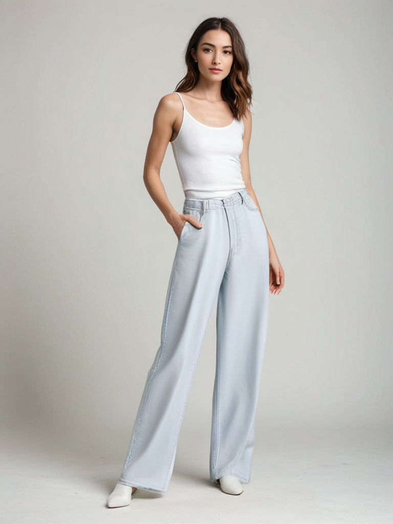 Mira™ | Utställda Jeans Blå Glaciär