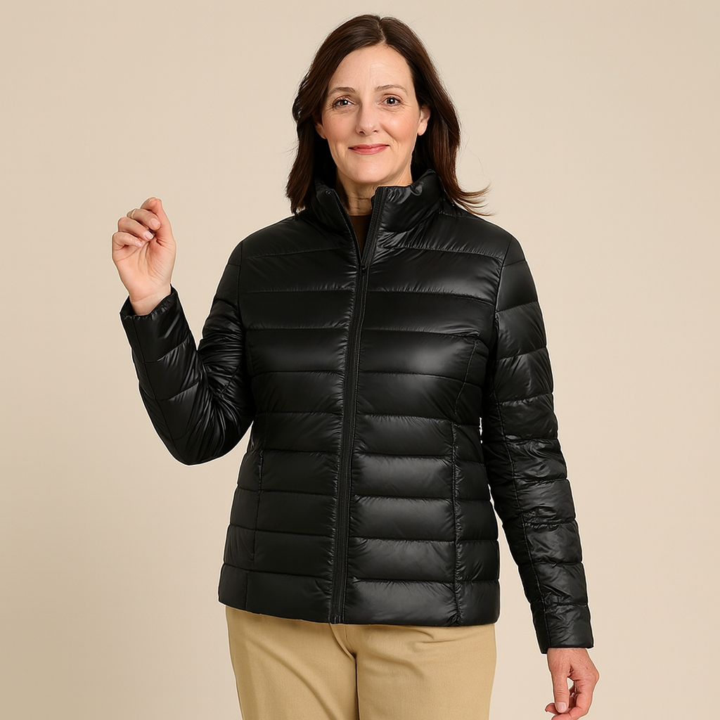 Aurora - Ny Ultralätt Jacka med Vita Ankfjädrar