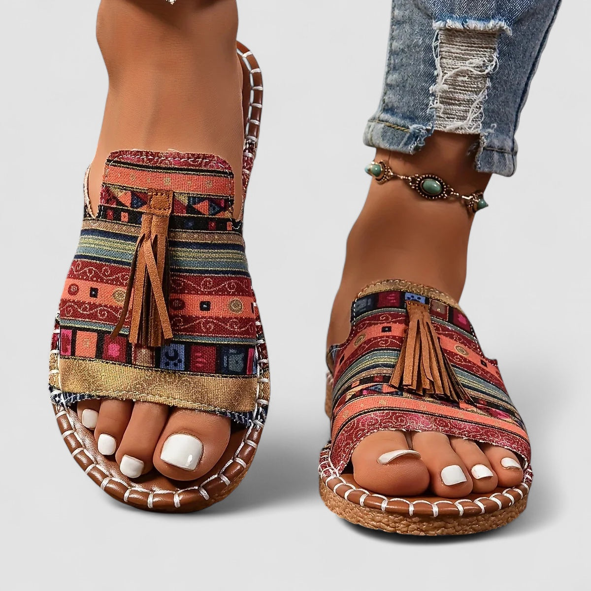 FREYJA™ | Leena - Bekväma och Platta Ortopediska Sandaler